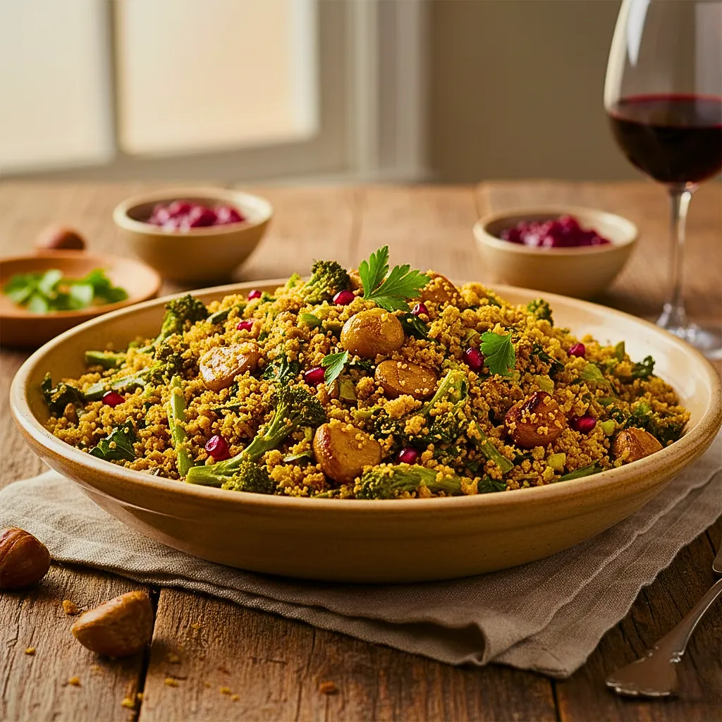 Farofa Natalina com Talos e Castanhas